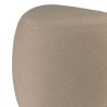 LEOPOLD - Kiezelvormige poef nr. 1 van donkerbeige fluweellook stof LEOPOLD